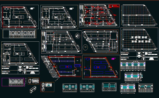 Office Ceiling and View Layout DWG File for Interior Design Projects