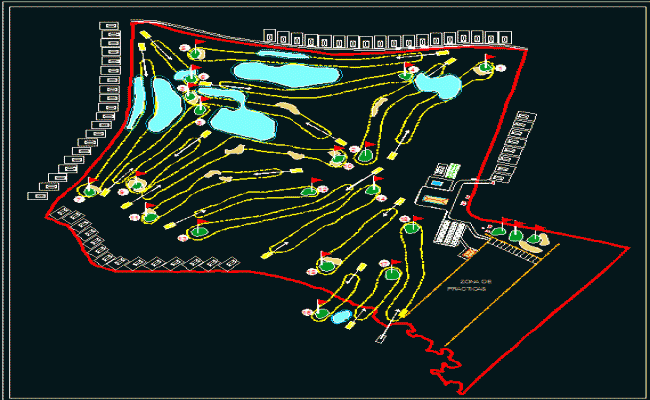 Training Ground Sports Center Layout and Playground Plan DWG File