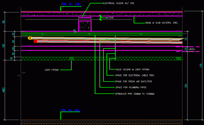 Modern Ceiling Layout Plan with Electrical and Lighting DWG File