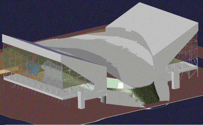 Zaha Hadid Wonderful London Olympic Project Design AutoCAD File
