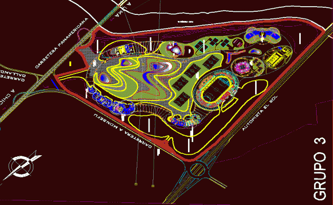 Zaha Hadid Sports Club Architectural Concept Design AutoCAD File