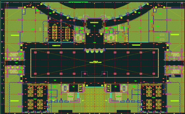 Modern Commercial Building Floor Layout Design in AutoCAD File