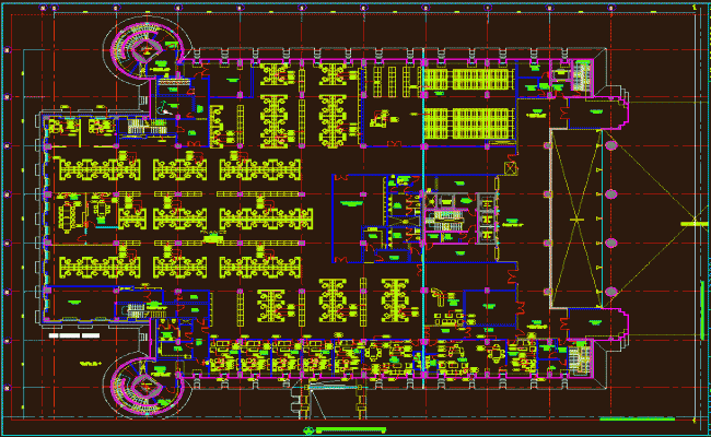 Commercial Office Interior Design and Layout Plan in DWG File