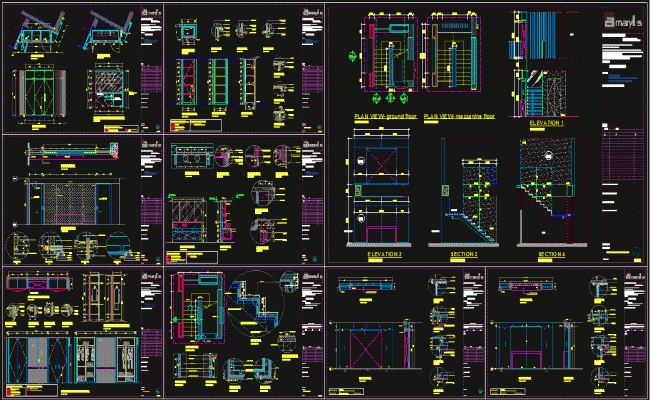 Detailed Furniture Design Layout for Interior in AutoCAD File