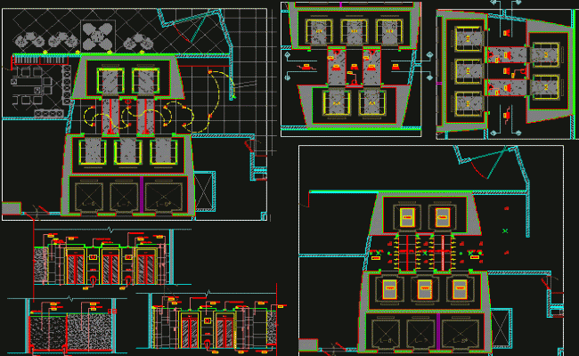 Luxury Hotel Lobby Interior Layout Design in AutoCAD DWG File