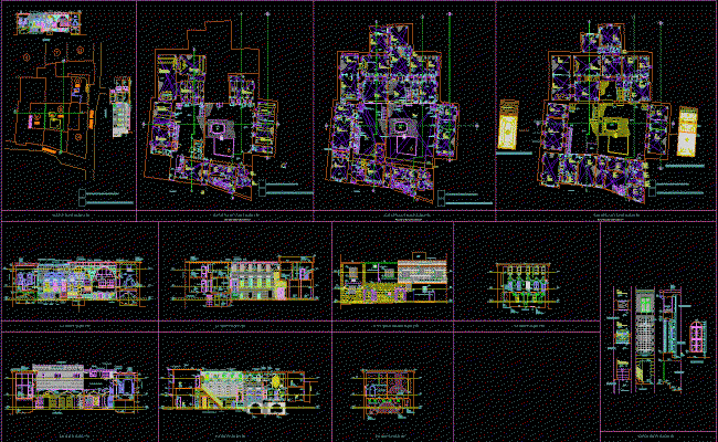 Turkey Traditional G plus 2 House Floor Plan and Elevation DWG File
