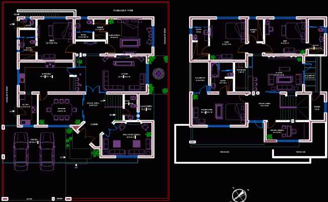 G1 Floor House Interior and Furniture Layout DWG Drawing File