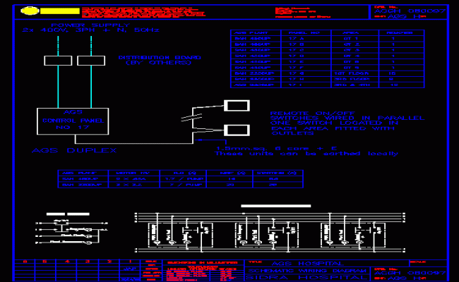 Hospital Electrical Wiring and Schematic Layout DWG Drawing File
