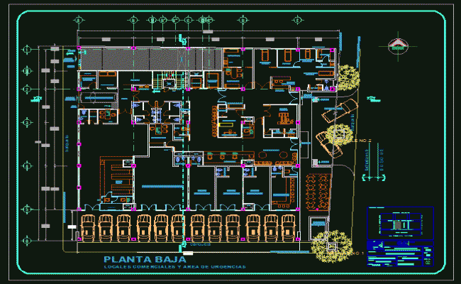 Hospital Clinic Furniture Layout and Interior Design in CAD File