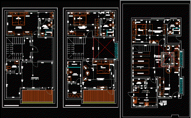 G2 House Layout Design with Structural Details in CAD Drawing File