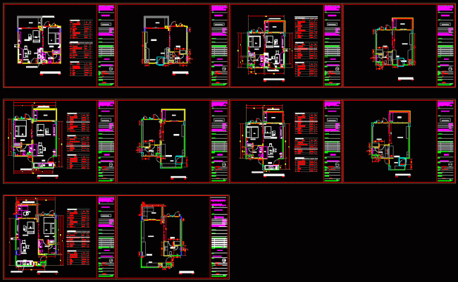 House Floor Design Drawing and Layout Plan in DWG File Format