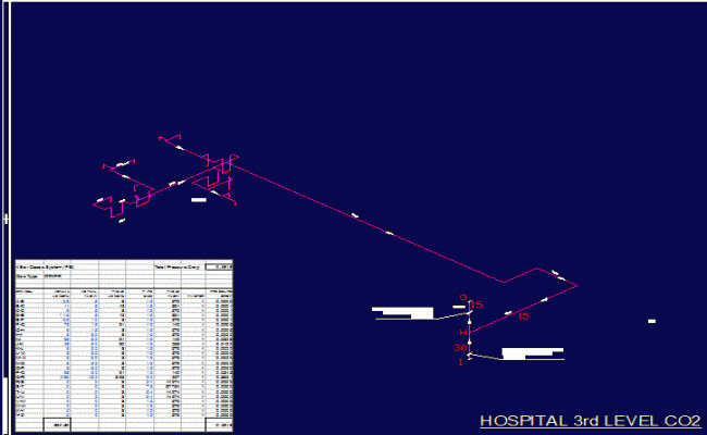 Medical Gas System Layout and Installation Design in CAD File