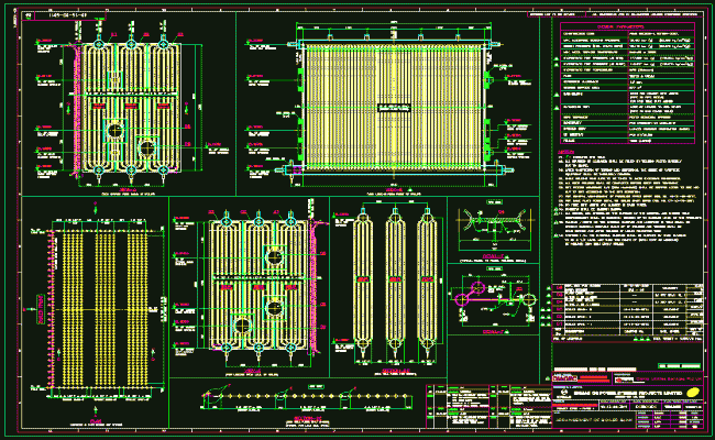 Boiler Bank Structural Arrangement Layout in AutoCAD DWG File