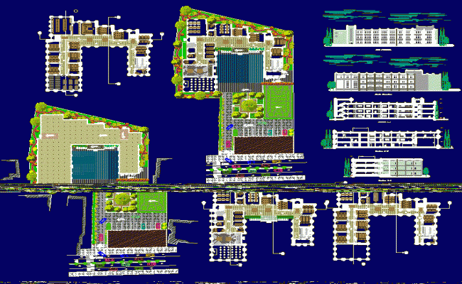 Modern School Building Layout and Design Plan in AutoCAD File
