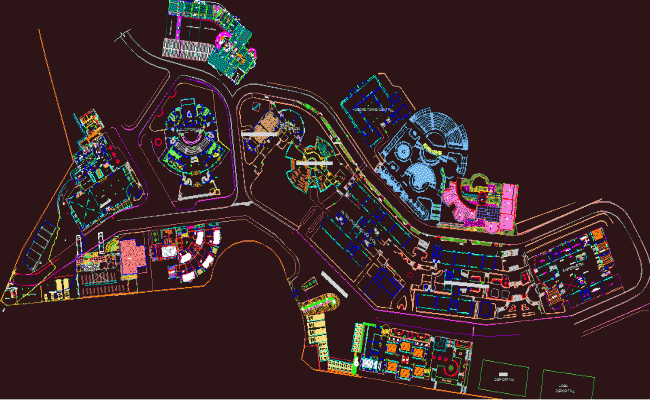 University Design Plan with Full Details in CAD Drawing File