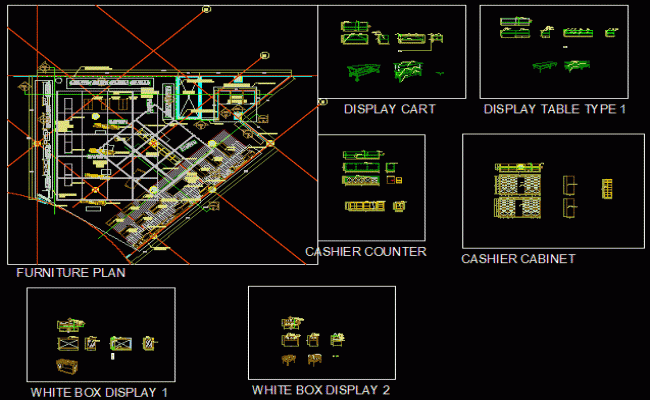Bank Interior Layout with Furniture Design in AutoCAD CAD File