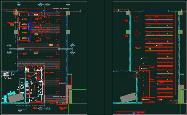 Coffee Shop Interior Design with Layout Plan in CAD Drawing File