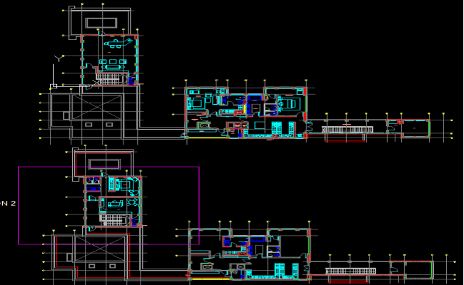 Office Layout Plan with Interior Setup in AutoCAD Drawing file