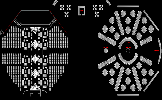 Furniture Block Layout of Sofa and Dining Table in DWG Format