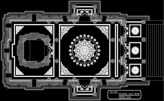 Temple Floor Layout Plan Design Available in AutoCAD DWG File