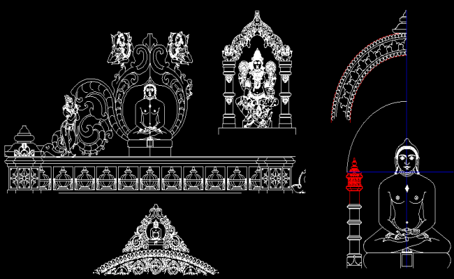 Parikar Side View Elevation Design Drawing in AutoCAD DWG File