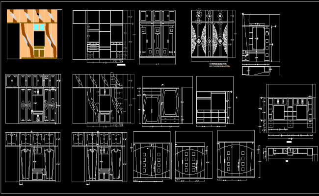 Wardrobe and Cupboard Interior Design Layout in AutoCAD DWG File