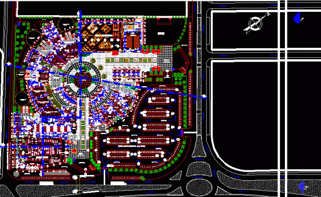 Multistory Commercial Building Detail and Design in AutoCAD DWG File