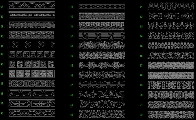 Motif Artistic Creative Design and Detailing Layout in AutoCAD File