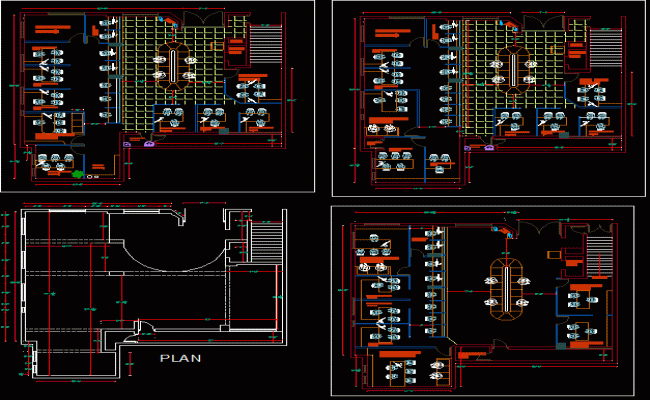 2D CAD DWG Layout plan of Bank Building Design in AutoCAD File