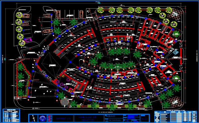 Modern Plaza Layout Design Plan Architecture DWG AutoCAD Drawing