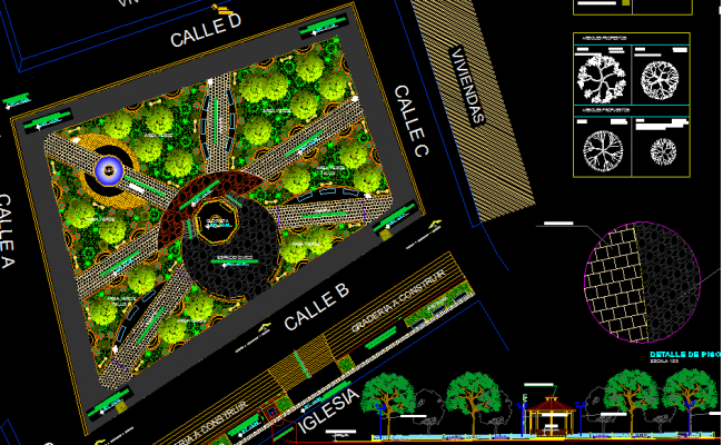 Landscaping Garden Design AutoCAD Drawing DWG File for Planning