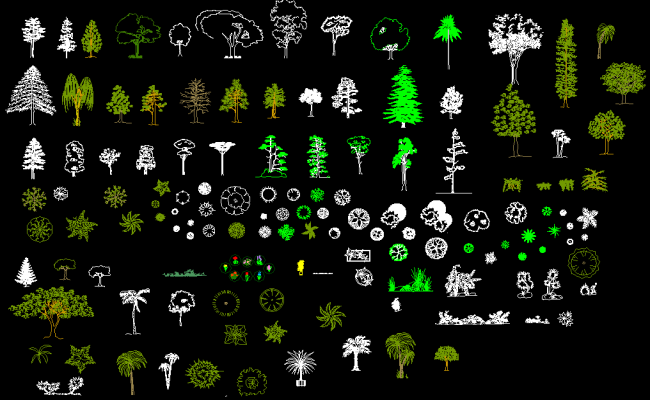Garden Blocks Design CAD Drawings AutoCAD DWG File for Planning