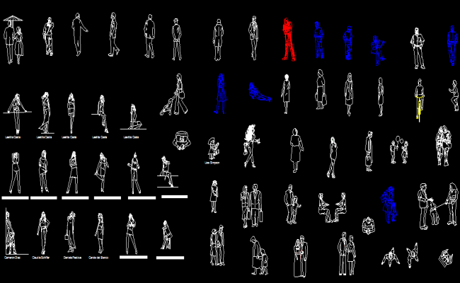 Download Human Figures Block DWG - Free AutoCAD CAD Drawings