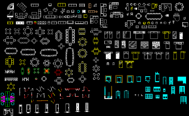 Architectural Furniture DWG CAD Blocks for Home and Office Layouts
