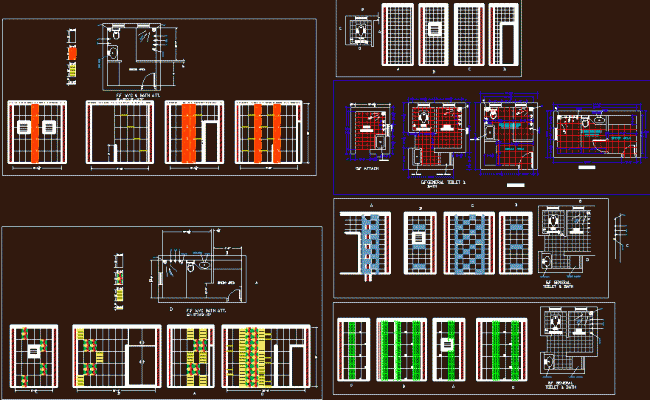 CAD Architecture Drawing Layout plan of House Toilet and Bathroom