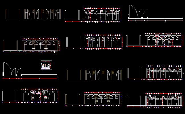 Bungalow compound wall DWG CAD design drawing file. Download now.