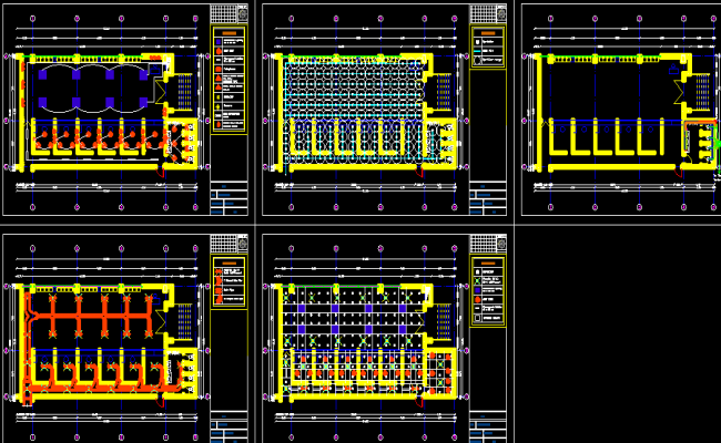 Electrical Lighting And Ceiling Layout Plan For Commercial Hall