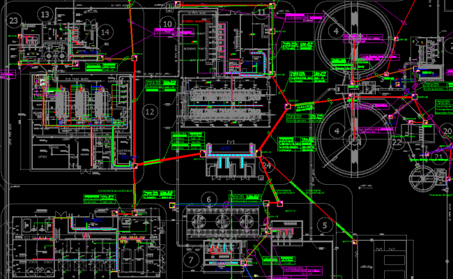 Electrical Layout of Bank DWG CAD Drawing Download AutoCAD File