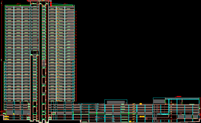 Download Modern Corporate Building DWG CAD Drawing for Projects