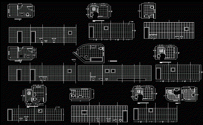Toilet Side Elevation and Section Detail in 2D AutoCAD File Format
