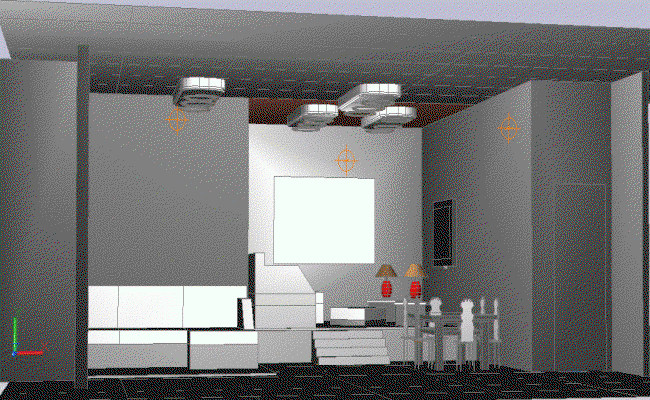 3D Drawing Room AutoCAD Layout plan and Interior DWG Design File