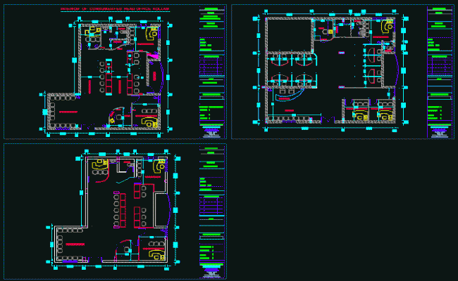Modern Office Floor Plan DWG CAD Drawing Layout for Workspace