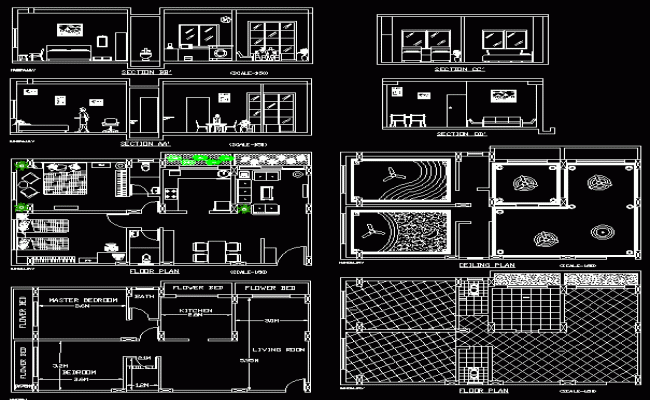 Modern House Interior Floor Plan DWG CAD Drawing for Home Projects