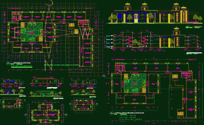 Engineer College DWG Detail Design Drawing for Classrooms and Labs