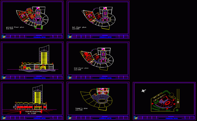 G2 Commercial Building 2D Floor Plan Layout in AutoCAD DWG File