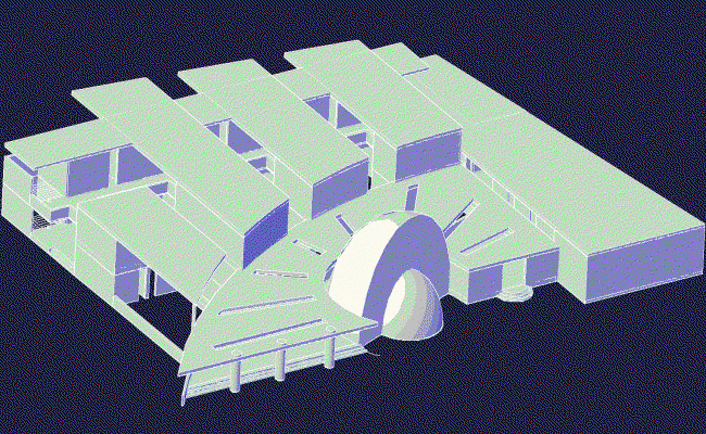3D School CAD Layout for Classrooms, Corridors, and Campus Planning