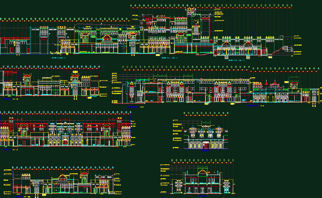 Modern School Elevation DWG Drawing for Architectural Facade Design