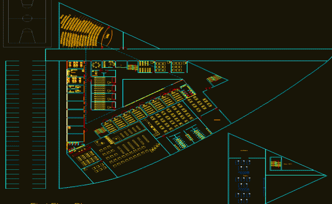 School Interior DWG CAD for Classrooms, Corridors, and Facility Design