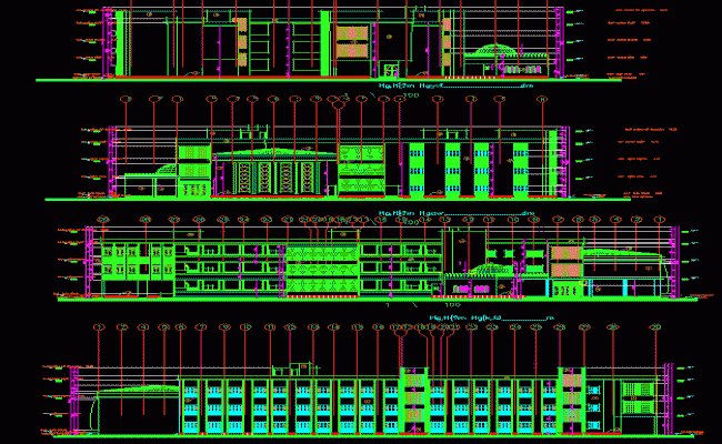 School Elevation DWG CAD for Architectural Facade and Exterior Design
