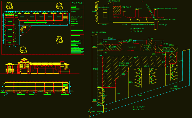 School Project DWG Layout for Classrooms and Campus Floor Planning